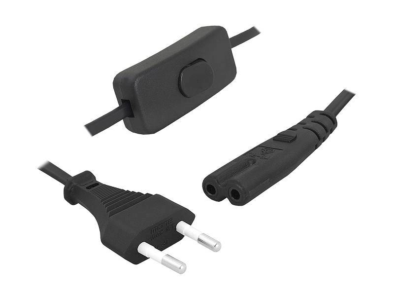3.0m wtyk płaski / kabel zasilający z wyłącznikiem