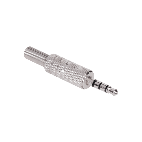 Wtyk jack 3.5 stereo 4 polowy metalowy