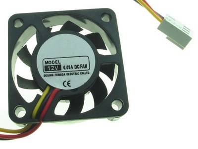 40x40x10 Wentylator 12V, 2 przewody ,5000RPM 25dB