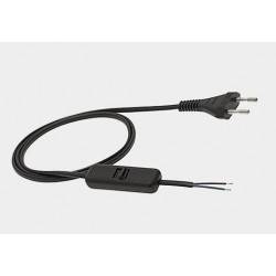 2m kabel wtyk elektryczny płaski z wyłącznikiem