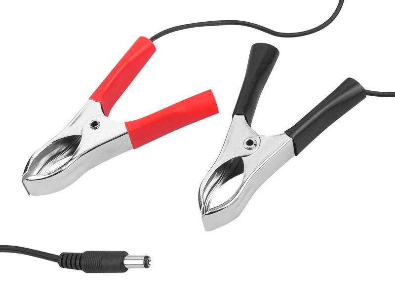 WTYK DC 2.1/5.5 z KROKODYLKAMI  - KABEL 1.7m