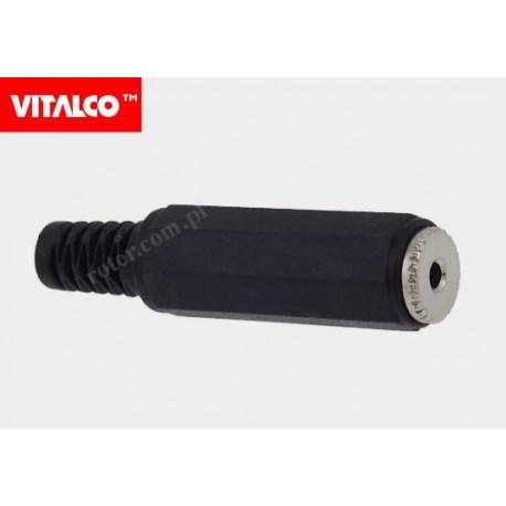 Gniazdo 2,5 stereo na kabel plastik *