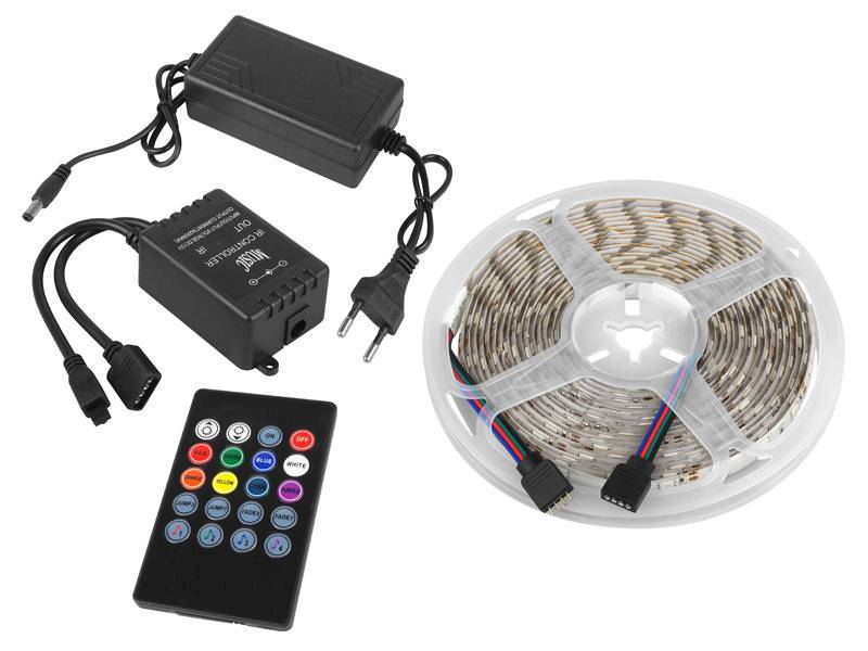 5m  Zestaw LED RGZB IP65 + music control + pilot *