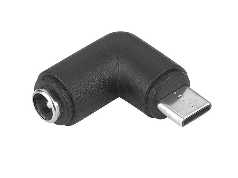 2,1/5,5 wtyk  / USB C adapter kątowy