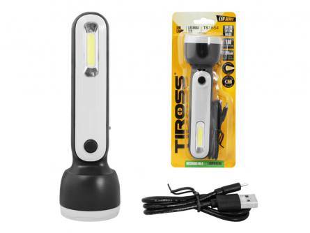 TS1854 C 3W + COB 1W 1200mAh latarka 230V