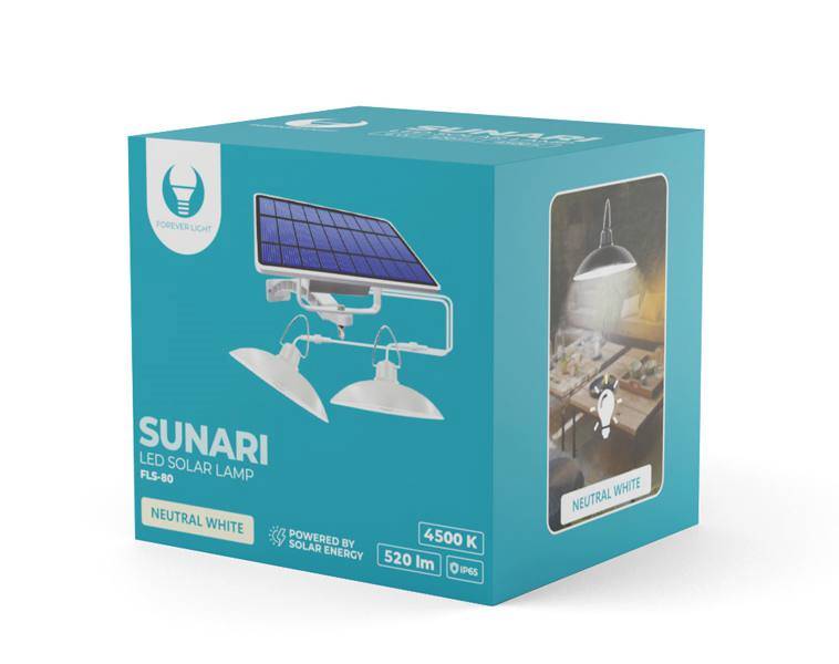 LAMPA SOLARNA FLS-80 podwójna 6W 520l 5500mAh *