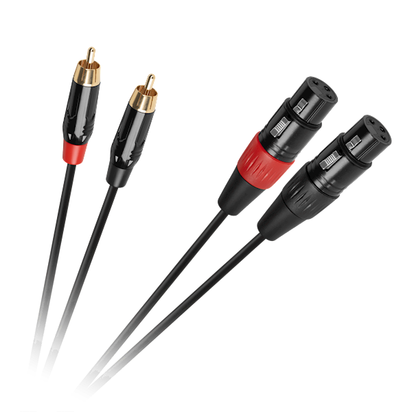 1,0m 2 x XLR / 2 x RCA kabel przyłączeniowy