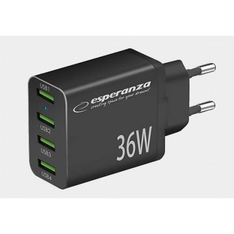 Zasilacz 4 x USB 36W QC 3.0 Esperanza