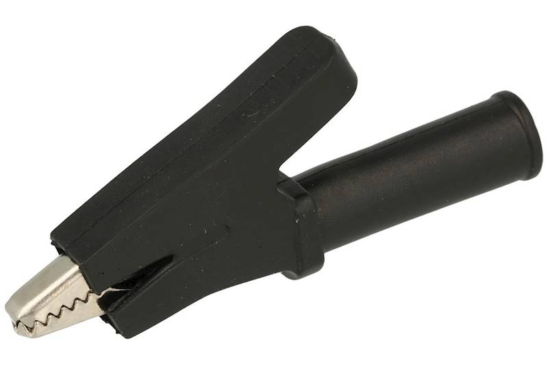C-BS 60mm ( gn. banan 4mm ) krokodylek izolowany 