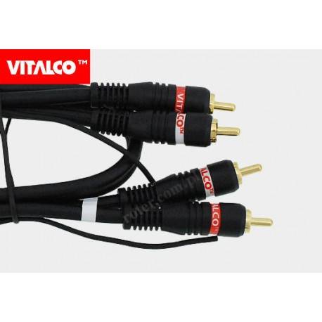 1,0 m 2x RCA / 2x RCA VITALCO przyłącze