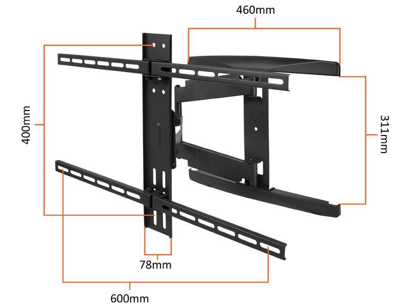 36-70" uchwyt TV regulowany  LCD103