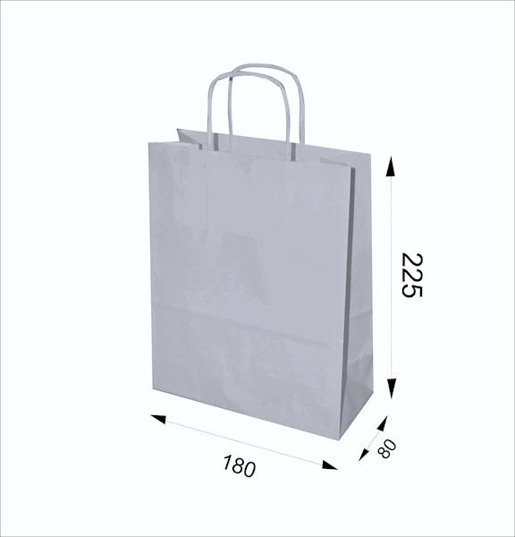 180x80x225 BIAŁA torba papierowa US