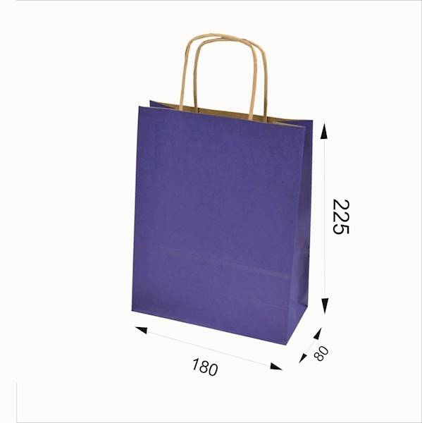 180x80x225 GRANATOWA torba papierowa