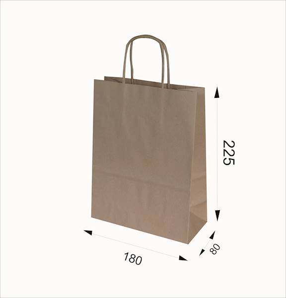 180x80x225 ECO-BRĄZ torba papierowa US