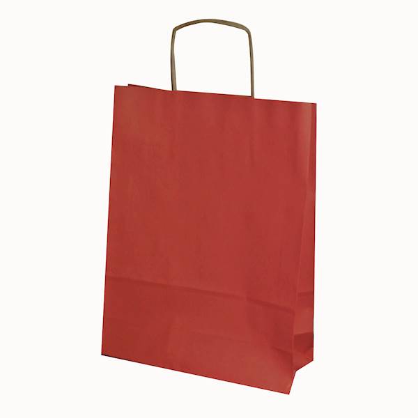 240x100x320 CZERWONA torba papierowa