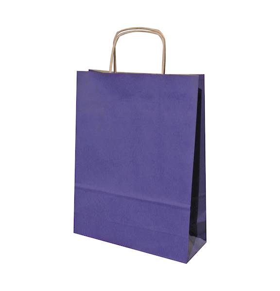 240x100x320 GRANATOWA torba papierowa