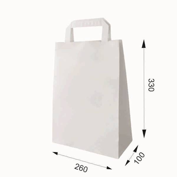 260x100x330 BIAŁA UP torba papierowa