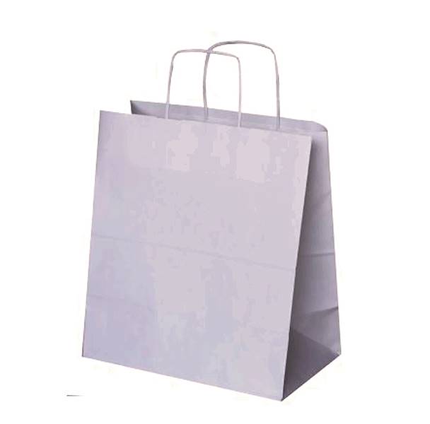 305x170x340 BIAŁA torba papierowa