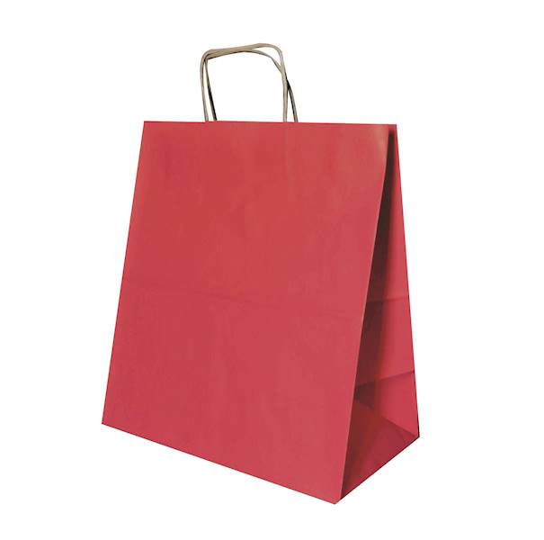 305x170x340 CZERWONA torba papierowa