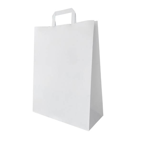 320x140x420 BIAŁA UP torba papierowa