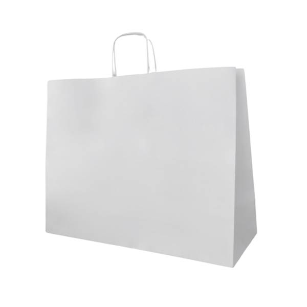 500x180x390 BIAŁA torba papierowe