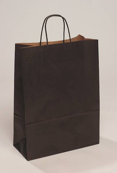 240x110x310 CZARNA torba papierowa