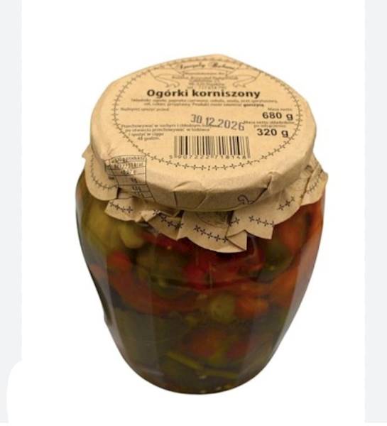 Słoik Ogórek Korniszon 680g kl.1 Polska