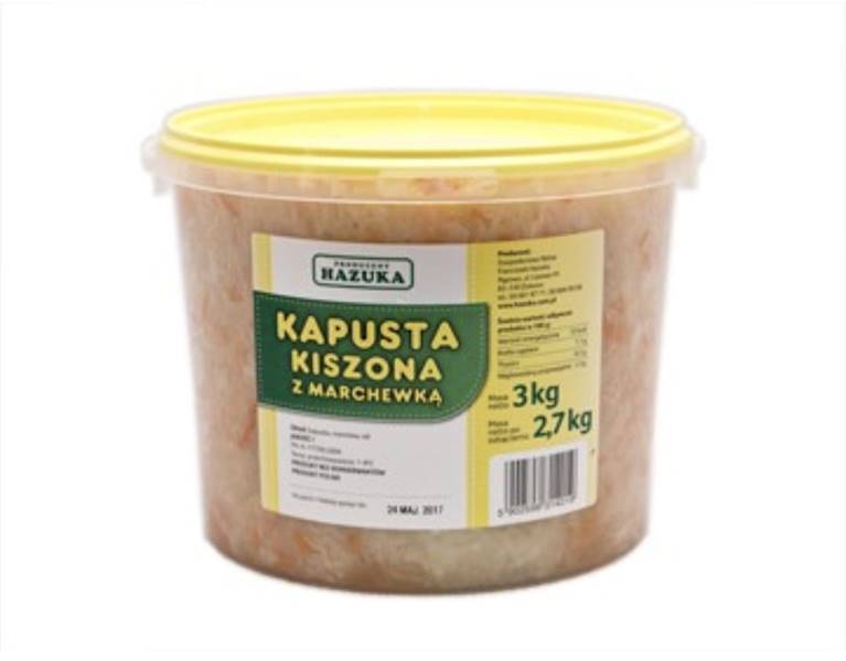 Kapusta Kiszona op. 3kg kl.1 Polska