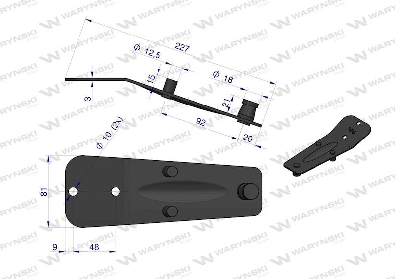 Trzymak noża kosiarka rotacyjna mała Z-070 1,35 m 