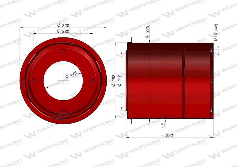 Osłona bębnowa kosiarka rotacyjna blacha 1.5mm 