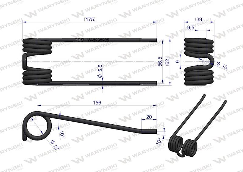 Palec podbieracza zastosowanie DEUTZ FAHR 6296285 