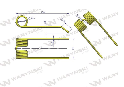 Palec podbieracza zastosowanie New Holland 8013167