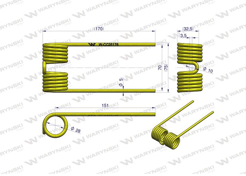 Palec podbieracza zastosowanie John Deere CC25176 