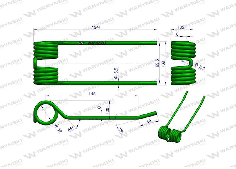 Palec podbieracza zastosowanie Claas 9182380 Waryński