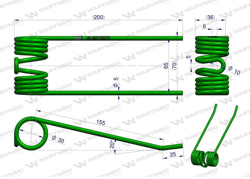 Palec podbieracza zastosowanie Claas 8072972 Waryński