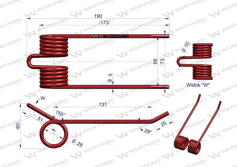 Palec podbieracza zastosowanie HESSTON 700054690 