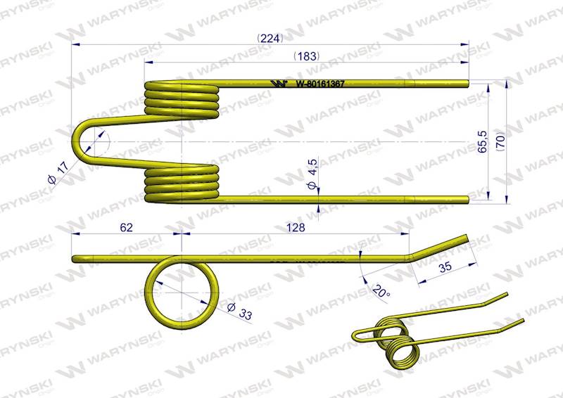 Palec podbieracza zastosowanie NEW HOLLAND 8016136