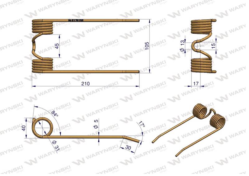 Palec podbieracza zastosowanie John Deere E17615E 