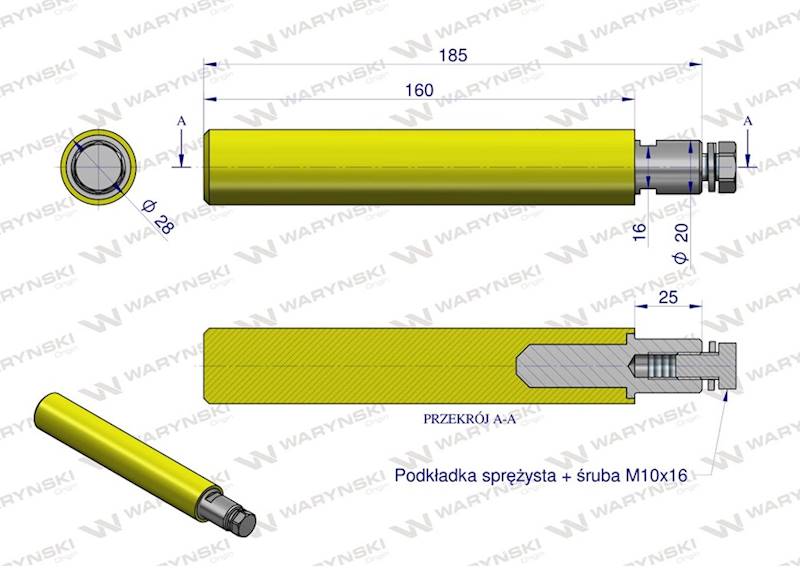 Palec poliuretanowy zastosowanie 07601623 Grimme 