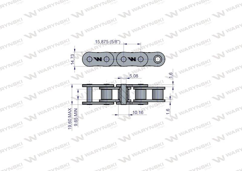 Łańcuch rolkowy 10B-1-56Ps zastosowanie Bizon 5040