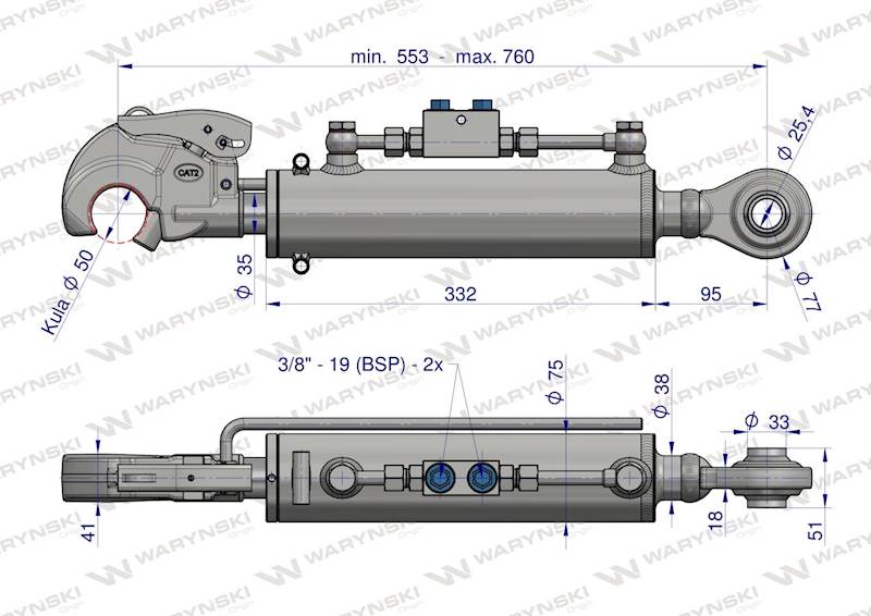 Łącznik Centralny Hydrauliczny KAT-2 Ursus C-385