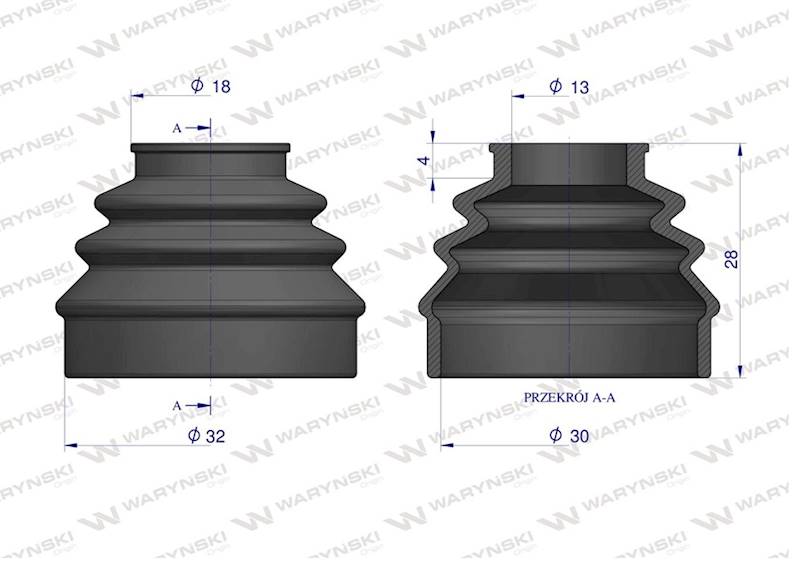 Mieszek gumowy do rozdzielaczy hydraulicznych Waryński