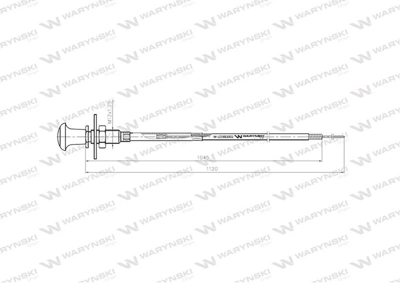 Linka - Rozdzielacz napędu L-1120mm 6490209 ZETOR Waryński
