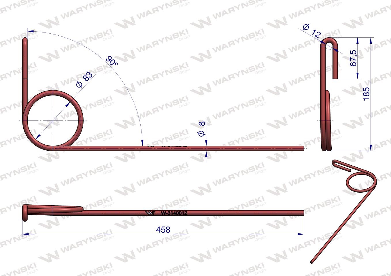 Palec fi 9 M5, 60,68,72,50 KANBAN 3000 (03020503001)