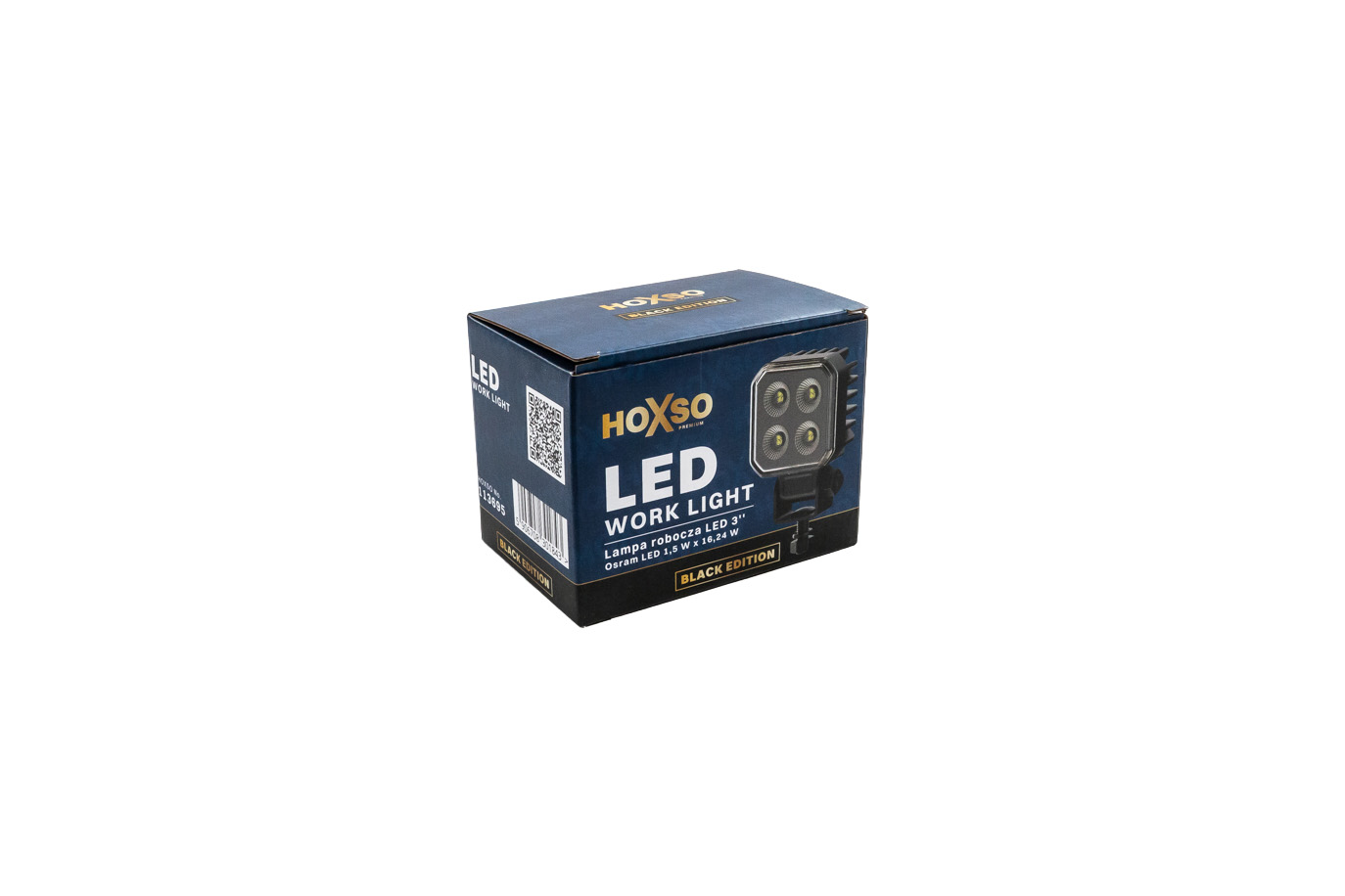 Lampa robocza BLACK  kwadratowa  OSRAM 3'' ECE R10 HOXSO 