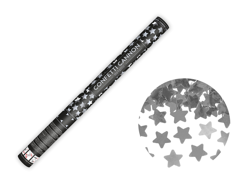 Tuba strzelająca srebrnymi gwiazdkami 60cm