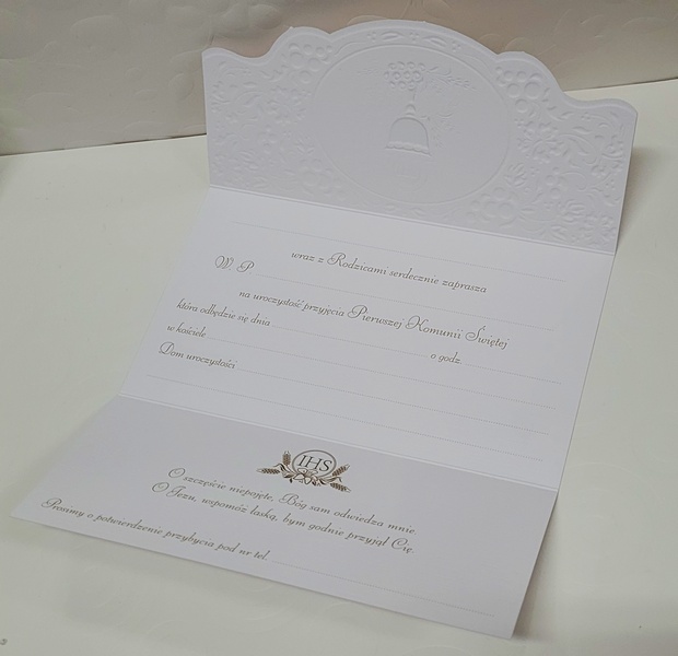 Zaproszenie dla Ojca Chrzestnego na I Komunię Świętą