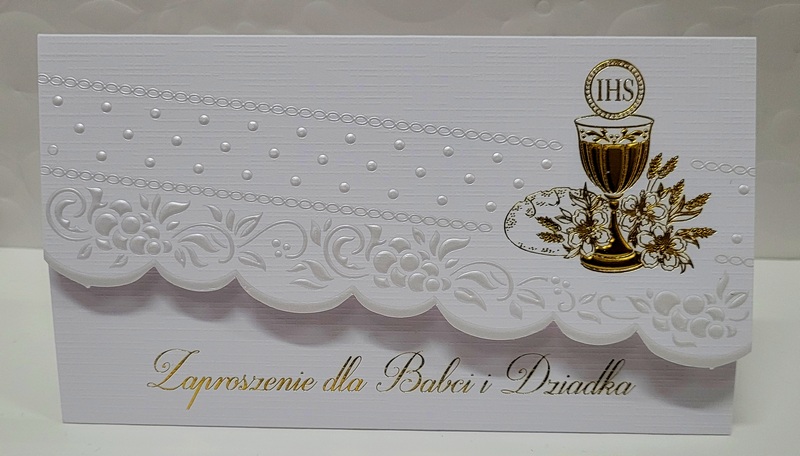Zaproszenie dla Babci i Dziadka na I Komunię Świętą