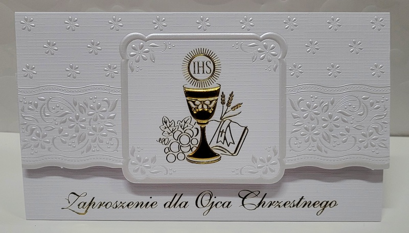 Zaproszenie dla Ojca Chrzestnego na I Komunię Świętą