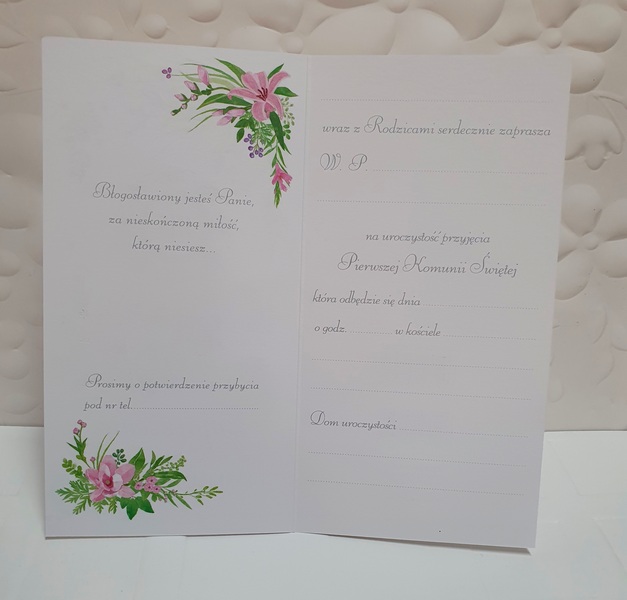 Zaproszenie na I Komunię świętą